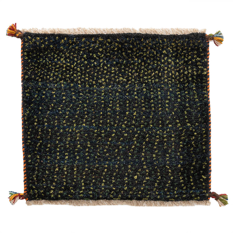 ギャッベ　ペルシャ手織り絨毯　座布団　47×42cm