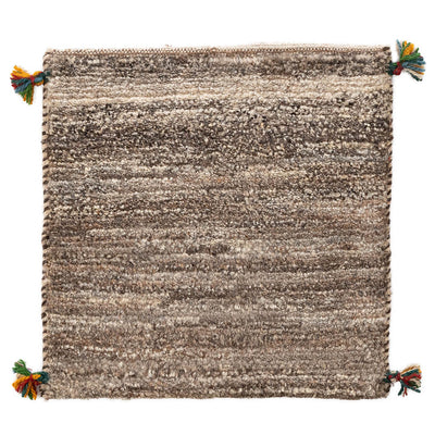 ギャッベ　ペルシャ手織り絨毯　座布団　43×42cm