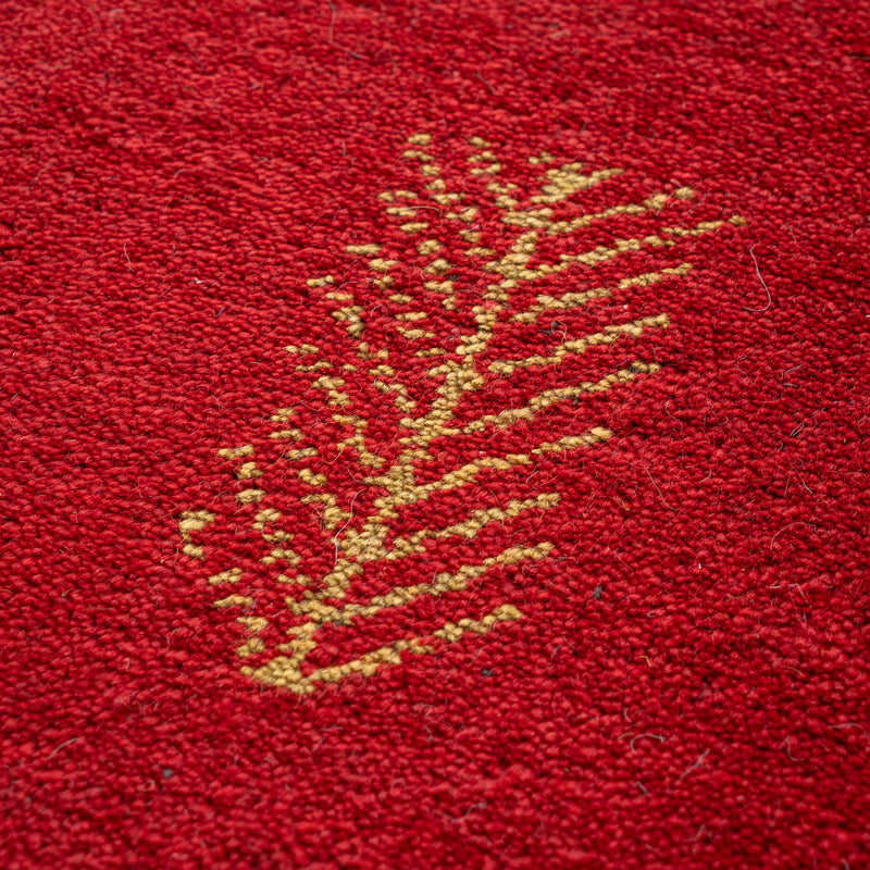 ギャッベ　ペルシャ手織り絨毯　座布団　44×38cm