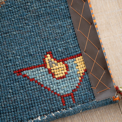 ギャッベ　ペルシャ手織り絨毯　座布団　42×42cm