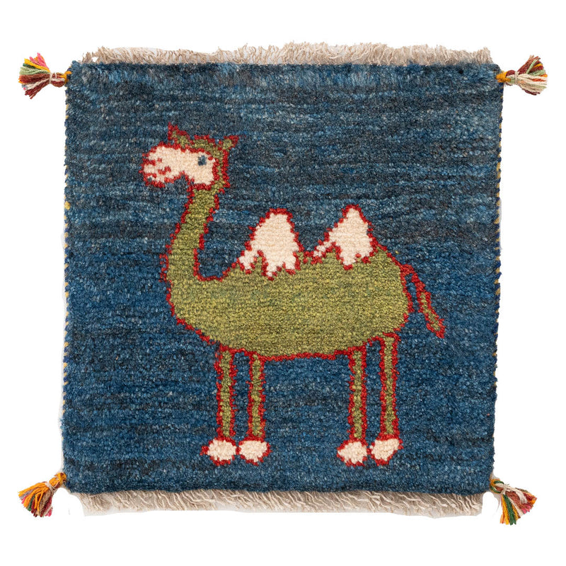 ギャッベ　ペルシャ手織り絨毯　座布団　40×40cm