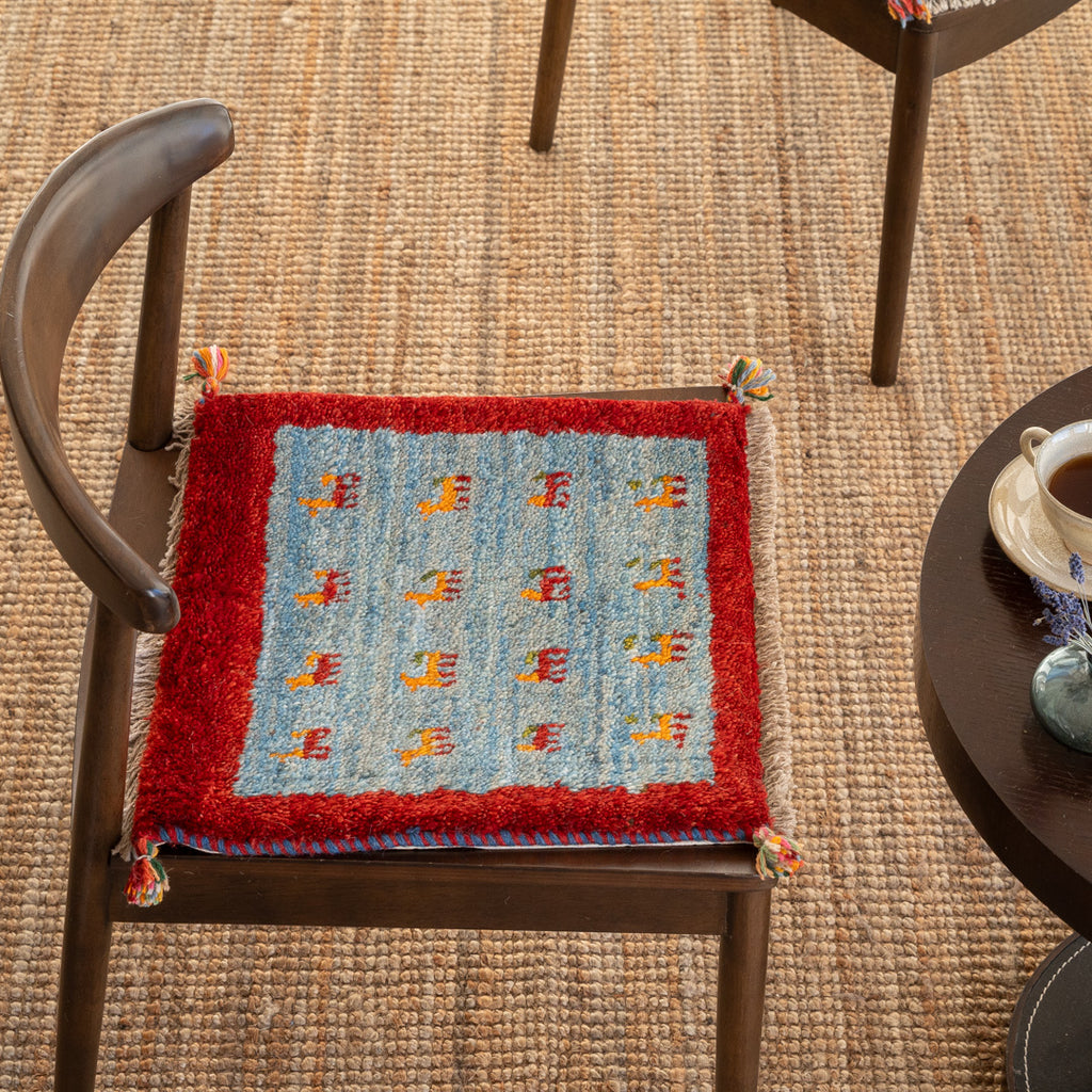 ギャッベ ペルシャ手織り絨毯 座布団 43×42cm – Persiadirect
