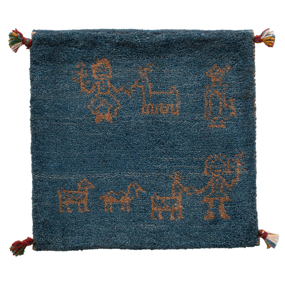 ペルシャ手織りギャッベ 約40×40cm 1枚 – Persiadirect