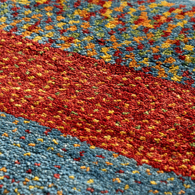 ギャッベ　ペルシャ手織り絨毯　座布団　45×39cm