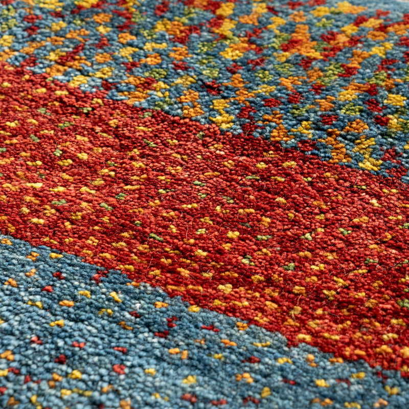 ギャッベ　ペルシャ手織り絨毯　座布団　45×39cm