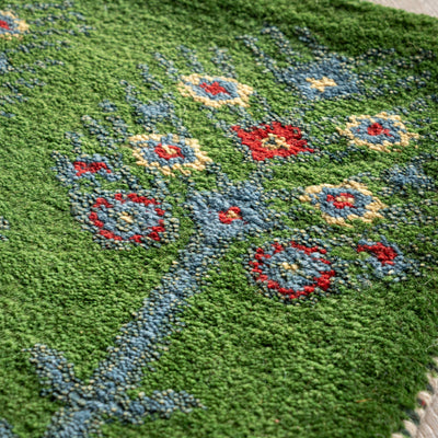 ギャッベ　ペルシャ手織り絨毯　座布団　43×40cm