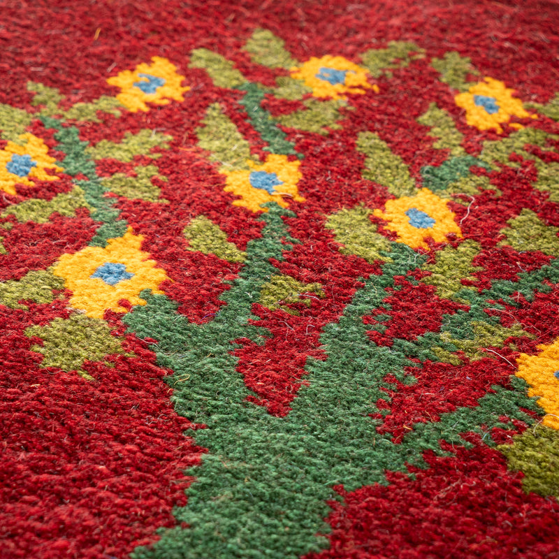 ギャッベ　ペルシャ手織り絨毯　座布団　42×40cm