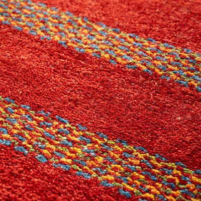 ギャッベ　ペルシャ手織り絨毯　座布団　44×37cm