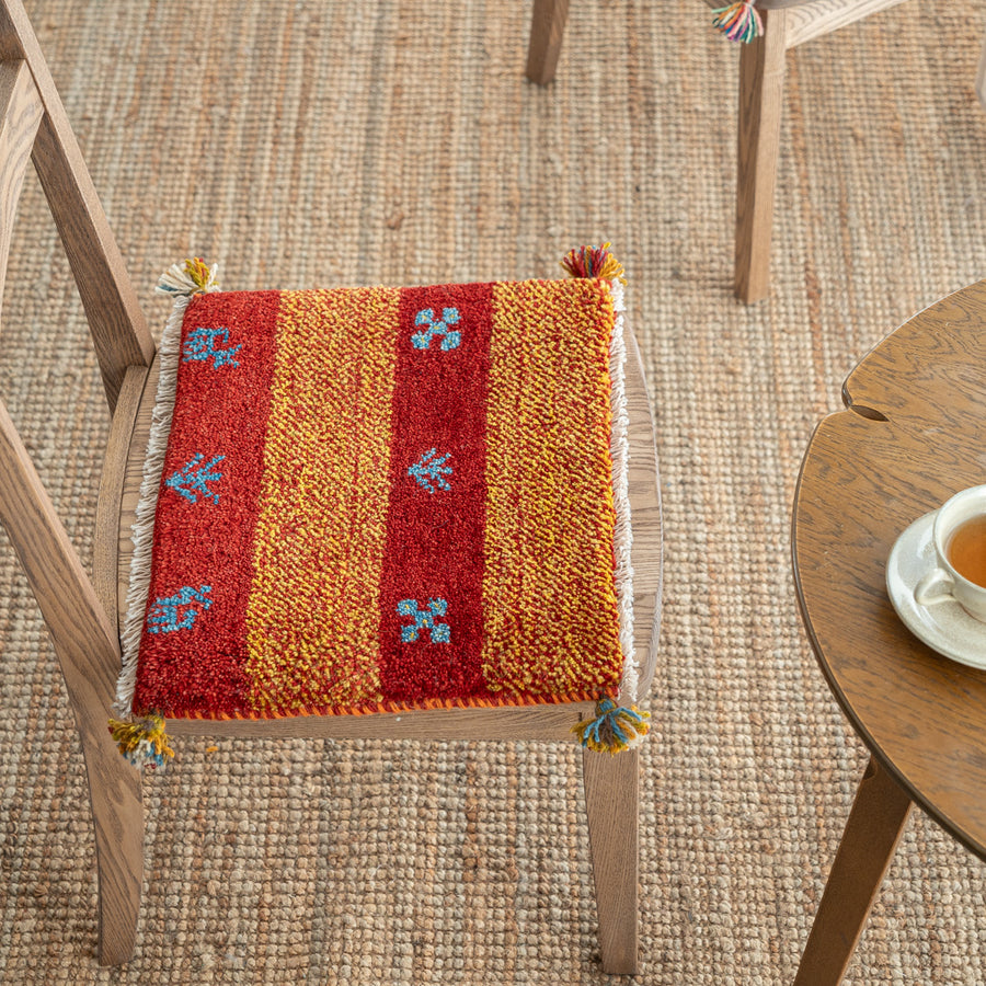 ペルシャ手織りギャッベ 約40×40cm 1枚 – Persiadirect