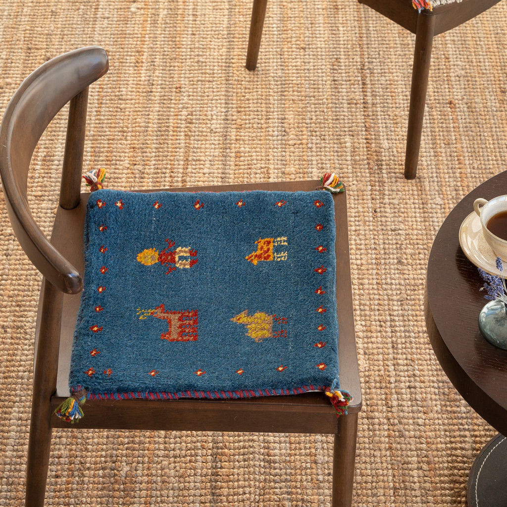 ギャッベ ペルシャ手織り絨毯 座布団 43×40cm – Persiadirect