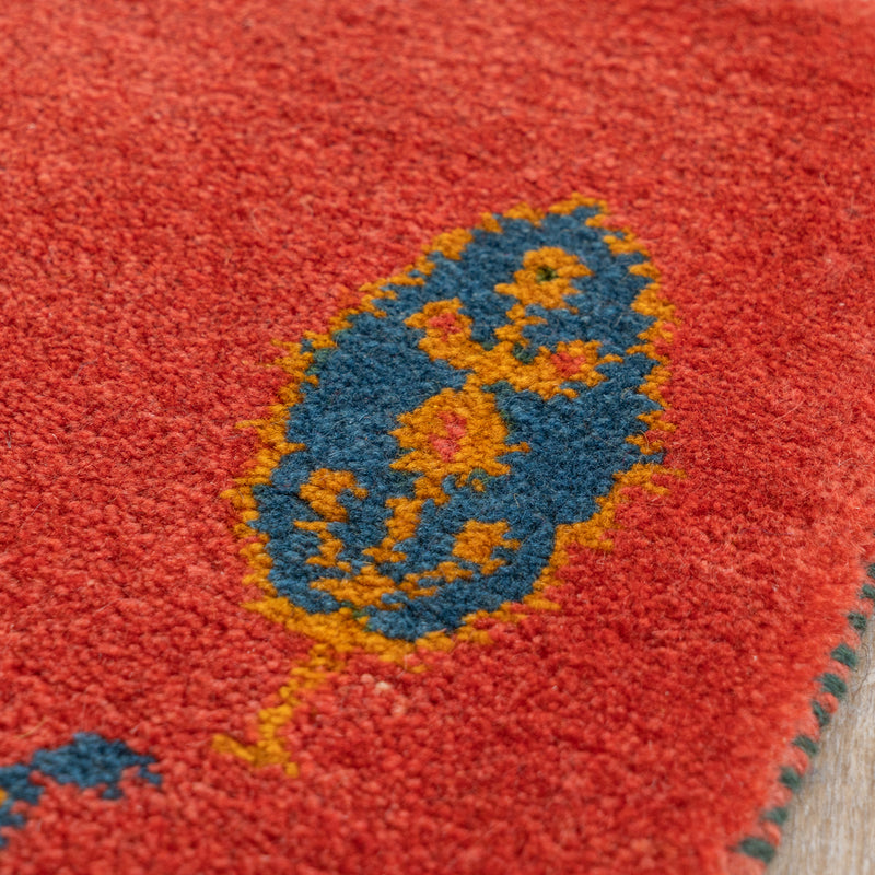 ギャッベ　ペルシャ手織り絨毯　座布団　40×40cm