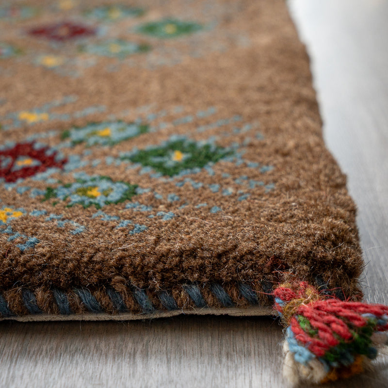 ギャッベ　ペルシャ手織り絨毯　座布団　45×41cm