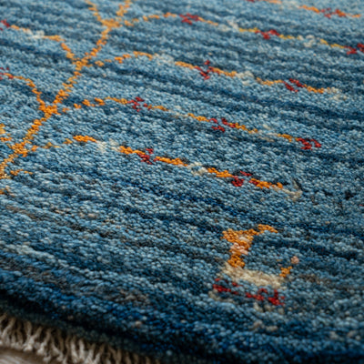 ギャッベ　ペルシャ手織り絨毯　座布団　44×40cm