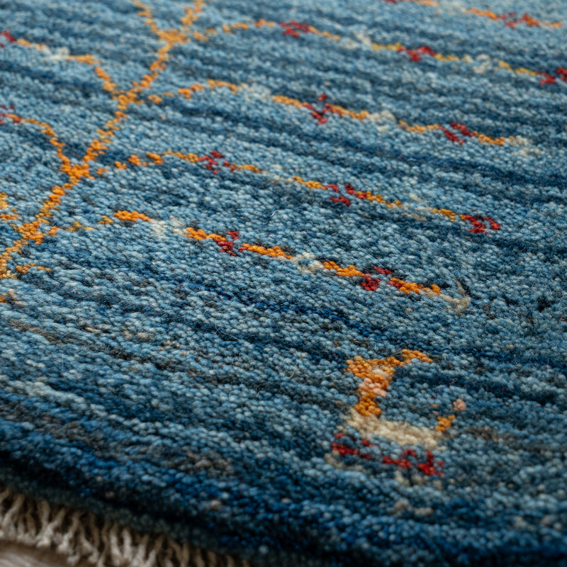 ギャッベ　ペルシャ手織り絨毯　座布団　44×40cm