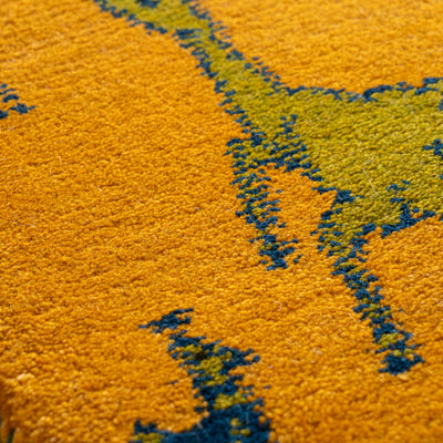 ギャッベ　ペルシャ手織り絨毯　座布団　42×43cm