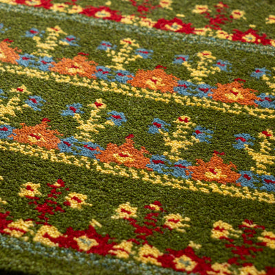 ギャッベ　ペルシャ手織り絨毯　座布団　44×38cm