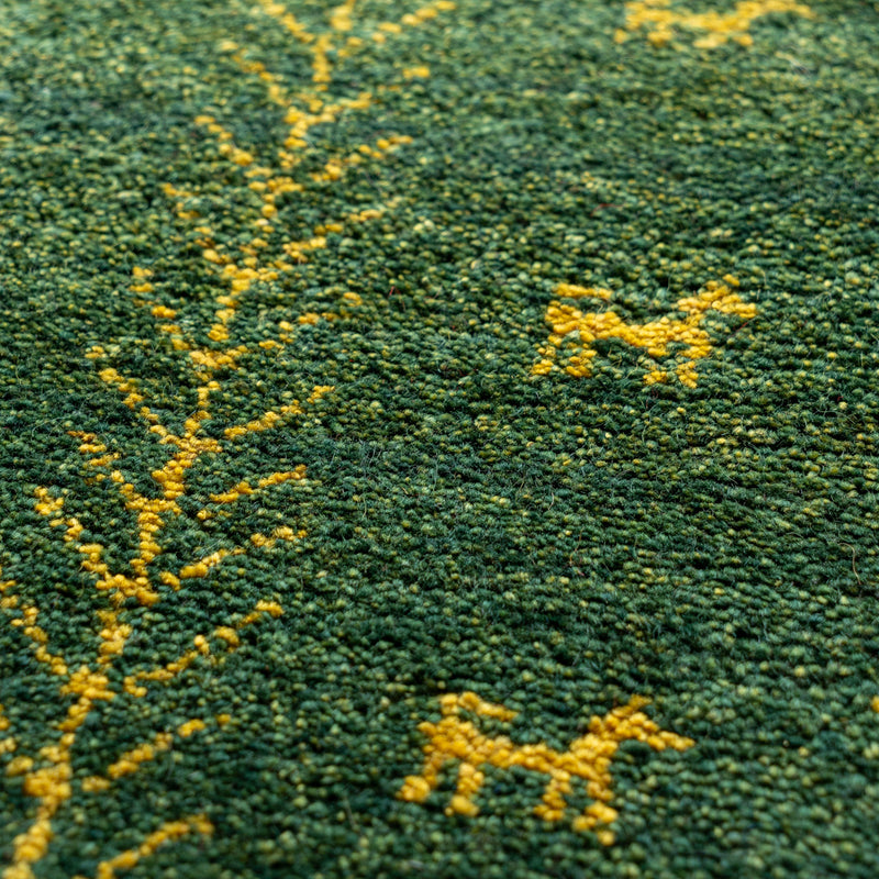 ギャッベ　ペルシャ手織り絨毯　座布団　41×41cm