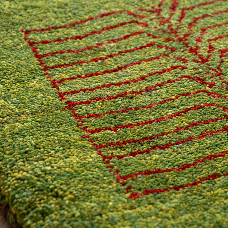 ギャッベ　ペルシャ手織り絨毯　座布団　45×45cm