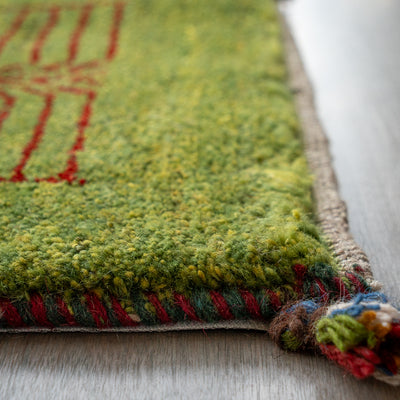 ギャッベ　ペルシャ手織り絨毯　座布団　45×45cm