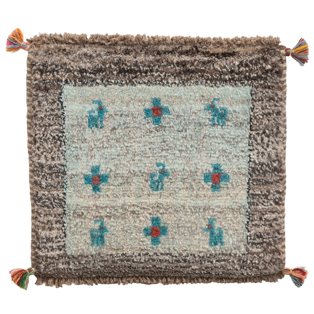 ギャッベ ペルシャ手織り絨毯 座布団 43×41cm – Persiadirect