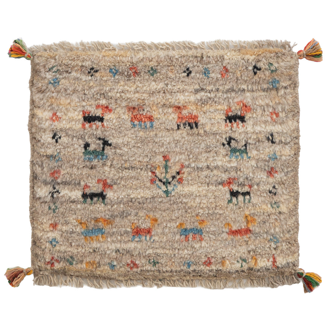ギャッベ ペルシャ手織り絨毯 座布団 44×39cm – Persiadirect