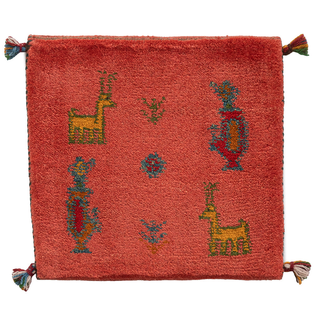 ペルシャ手織りギャッベ 約40×40cm 1枚 – Persiadirect