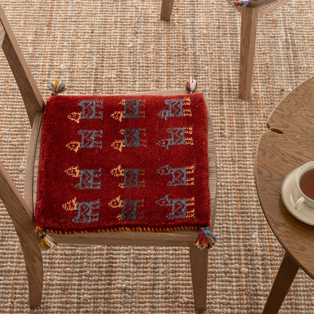 ギャッベ ペルシャ手織り絨毯 座布団 41×42cm – Persiadirect