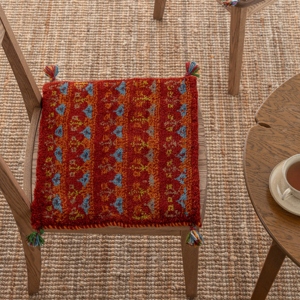 ギャッベ ペルシャ手織り絨毯 座布団 47×42cm – Persiadirect