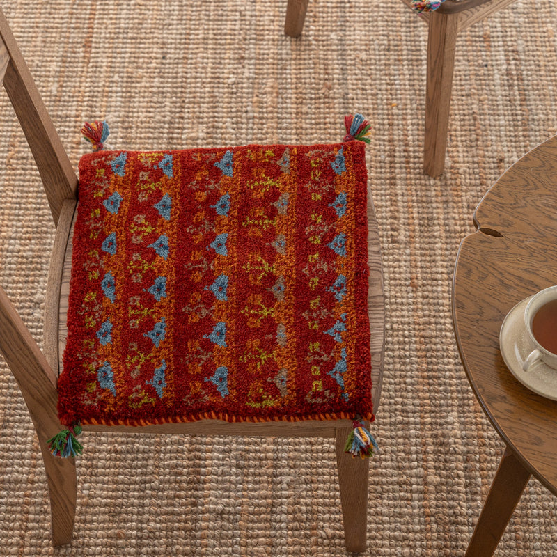 ギャッベ ペルシャ手織り絨毯 座布団 47×42cm – Persiadirect