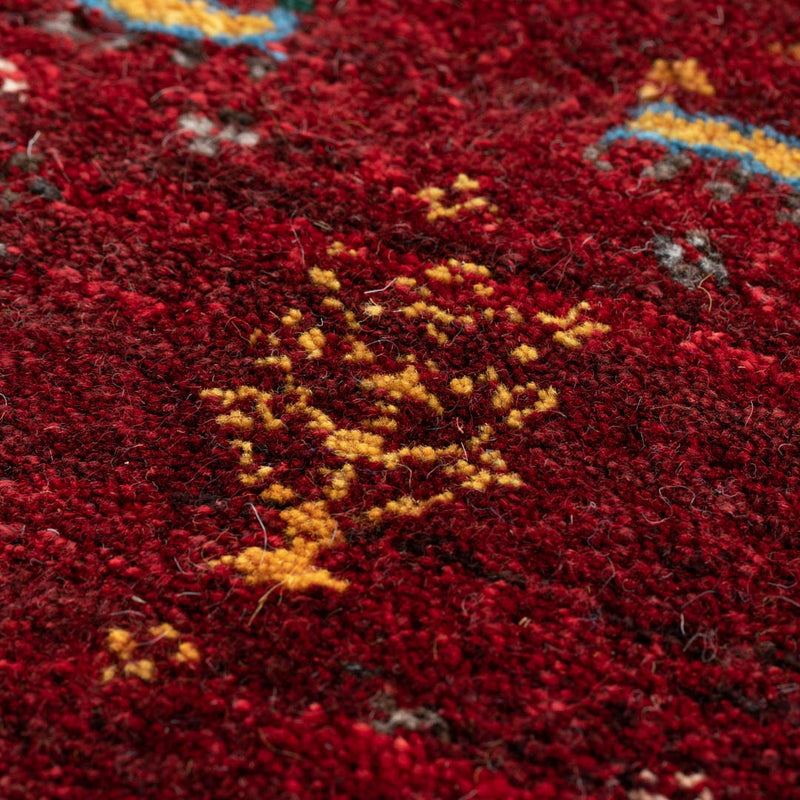 ギャッベ　ペルシャ手織り絨毯　玄関マット　54×43cm