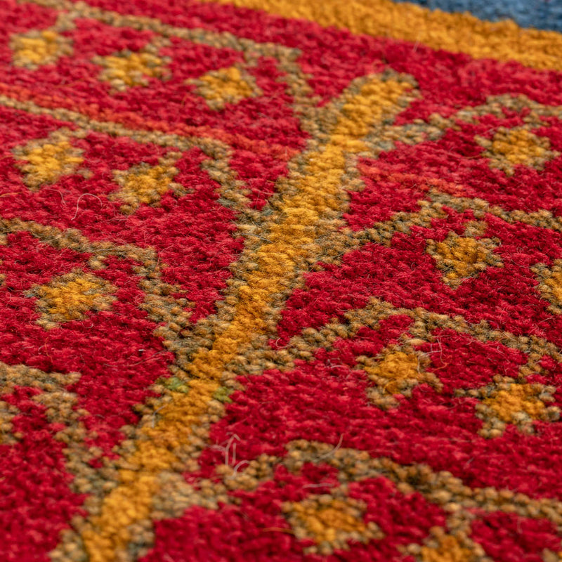 ギャッベ　ペルシャ手織り絨毯　玄関マット　46×47cm