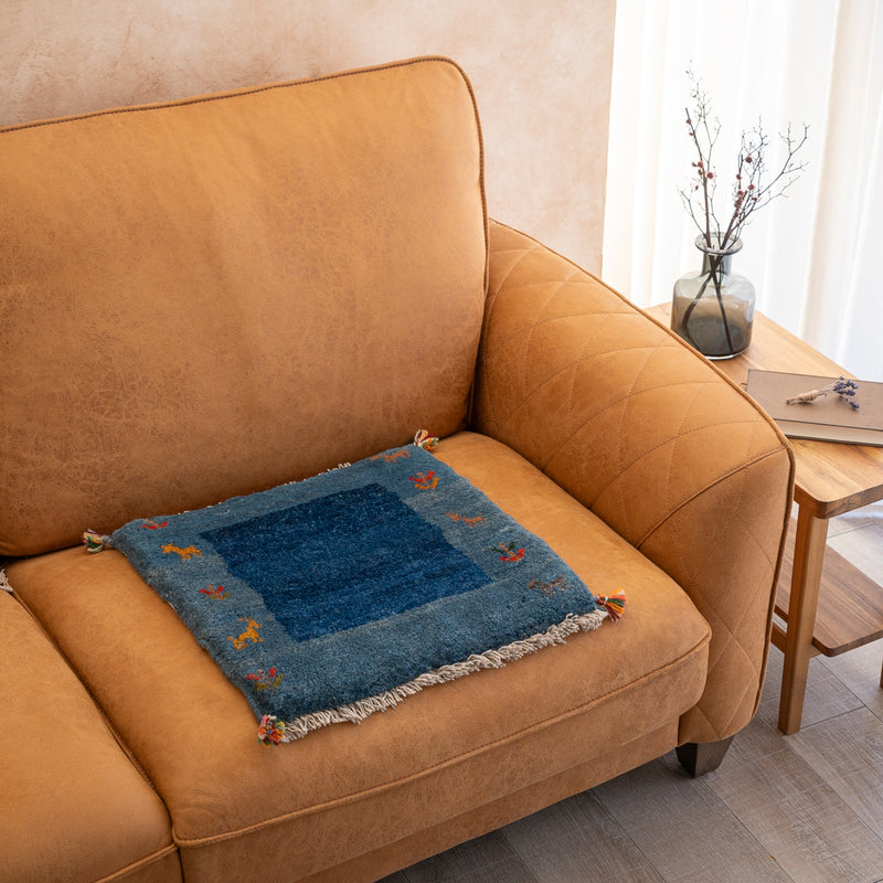 ギャッベ ペルシャ手織り絨毯 玄関マット 45×47cm – Persiadirect