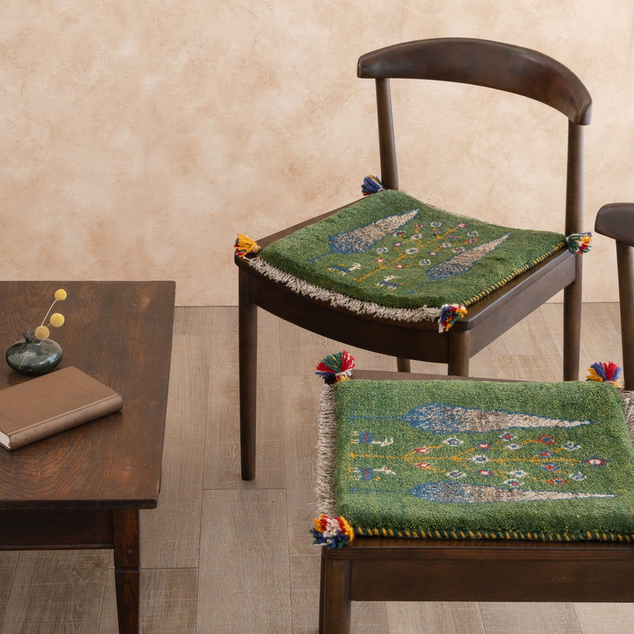 ペルシャ手織りギャッベ 約40×40cm 2枚セット – Persiadirect