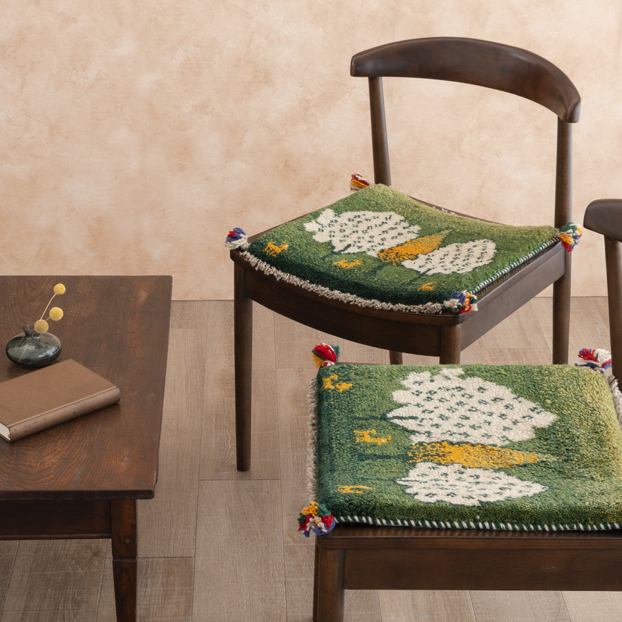 ペルシャ手織りギャッベ 約40×40cm 2枚セット – Persiadirect