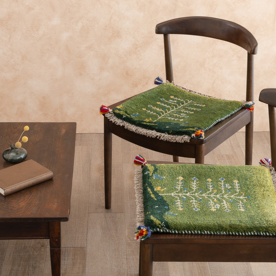 ペルシャ手織りギャッベ 約40×40cm 2枚セット – Persiadirect