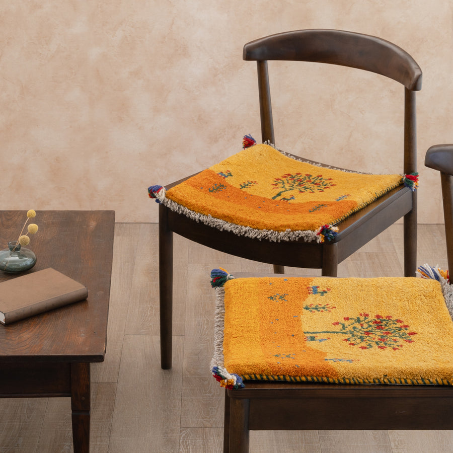 ペルシャ手織りギャッベ 約40×40cm 2枚セット – Persiadirect