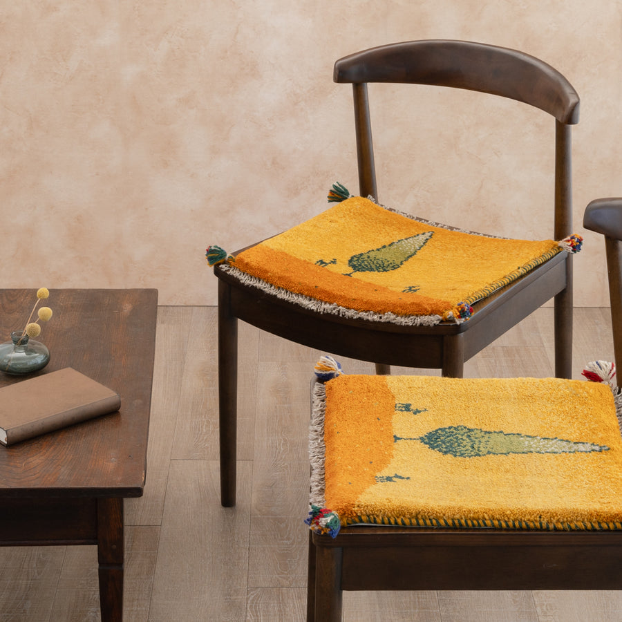 ペルシャ手織りギャッベ 約40×40cm 2枚セット – Persiadirect