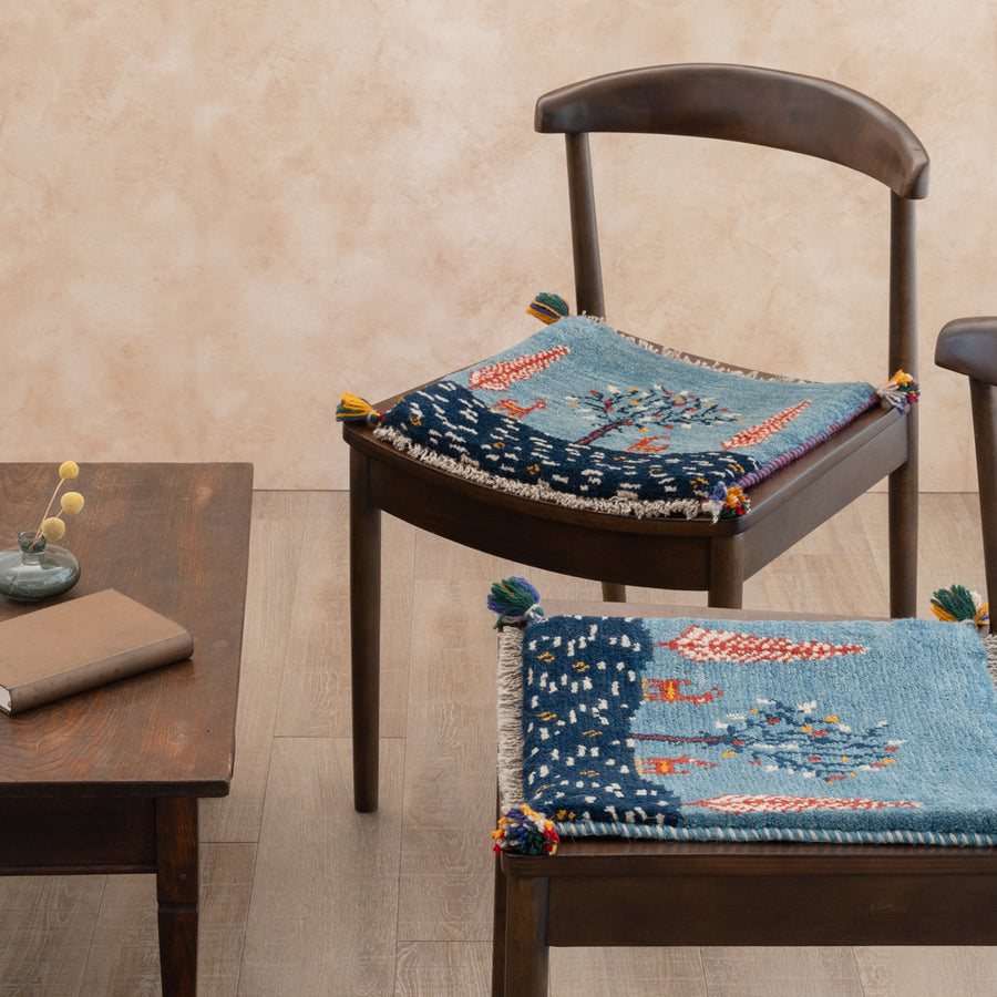 ペルシャ手織りギャッベ 約40×40cm 2枚セット – Persiadirect
