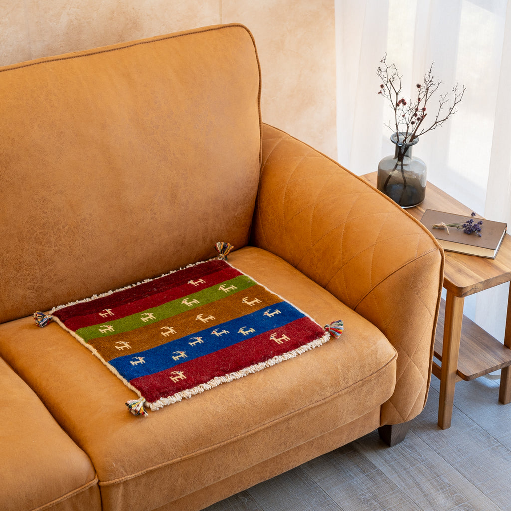 ギャッベ ペルシャ手織り絨毯 座布団 45×44cm – Persiadirect