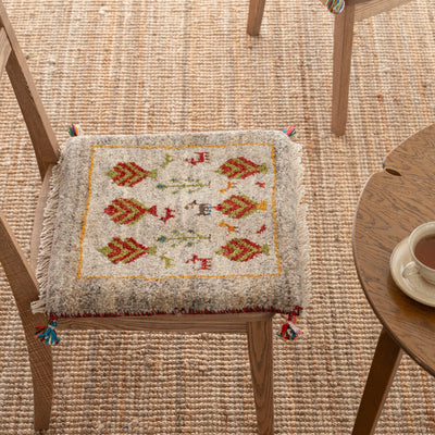 ペルシャ手織りギャッベ ギャッベ ペルシャ手織り絨毯 座布団 44×44cm – Persiadirect