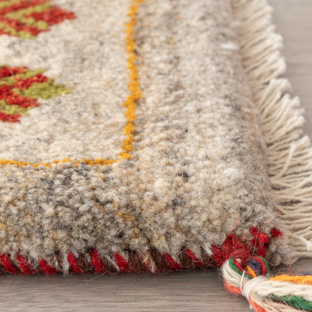 手織り ギャッベ 座布団 ウールカーペット ギャッベ ペルシャ手織り絨毯 座布団 44×44cm – Persiadirect
