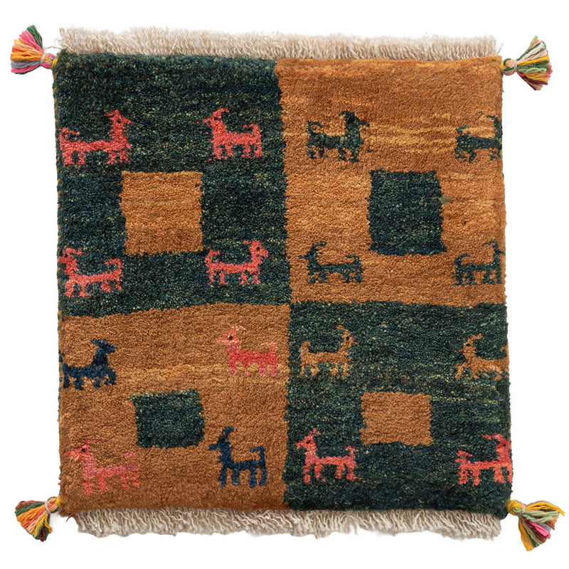 ギャッベ ペルシャ手織り絨毯 座布団 39×39cm – Persiadirect