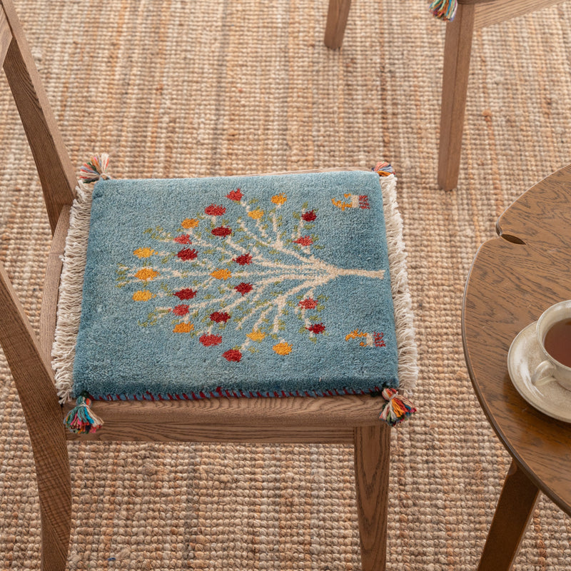 ペルシャ カーペット 43x38cm ギャッべ 座布団 手織り ギャべ ギャッベ ペルシャ手織り絨毯 座布団 38×39cm – Persiadirect