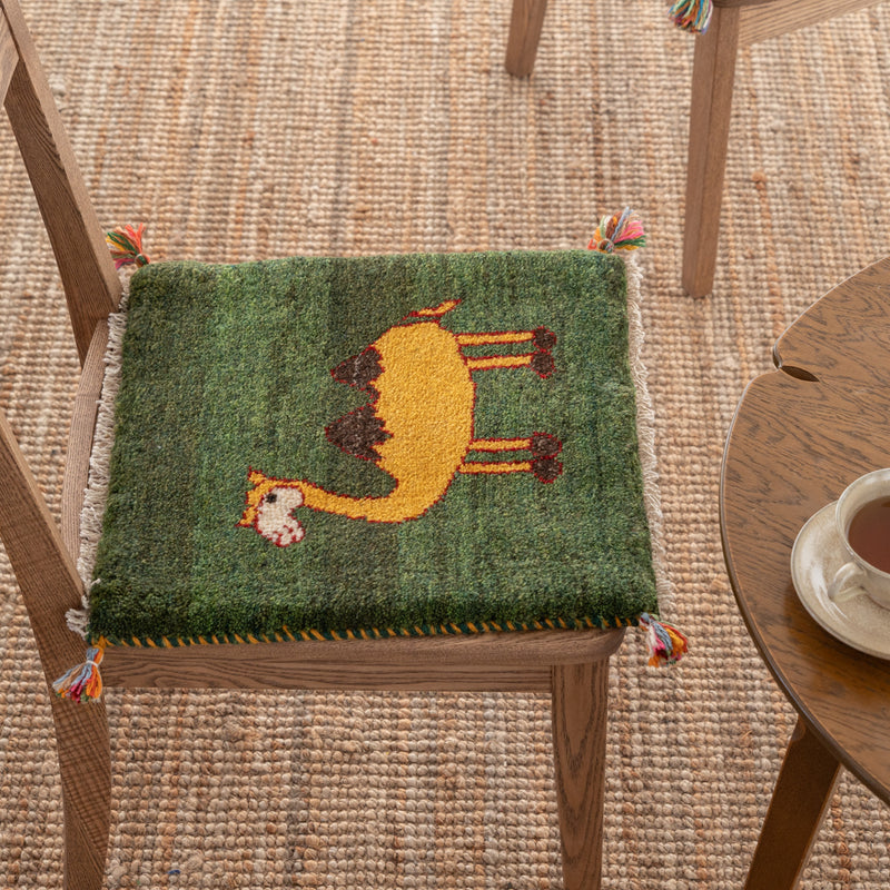 ギャッベ ペルシャ手織り絨毯 座布団 42×43cm – Persiadirect