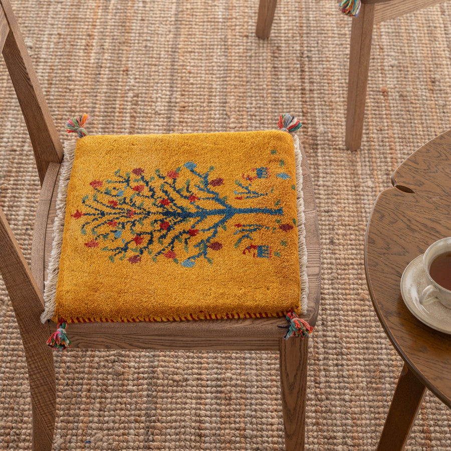 ギャッベ ペルシャ手織り絨毯 座布団 41×38cm – Persiadirect