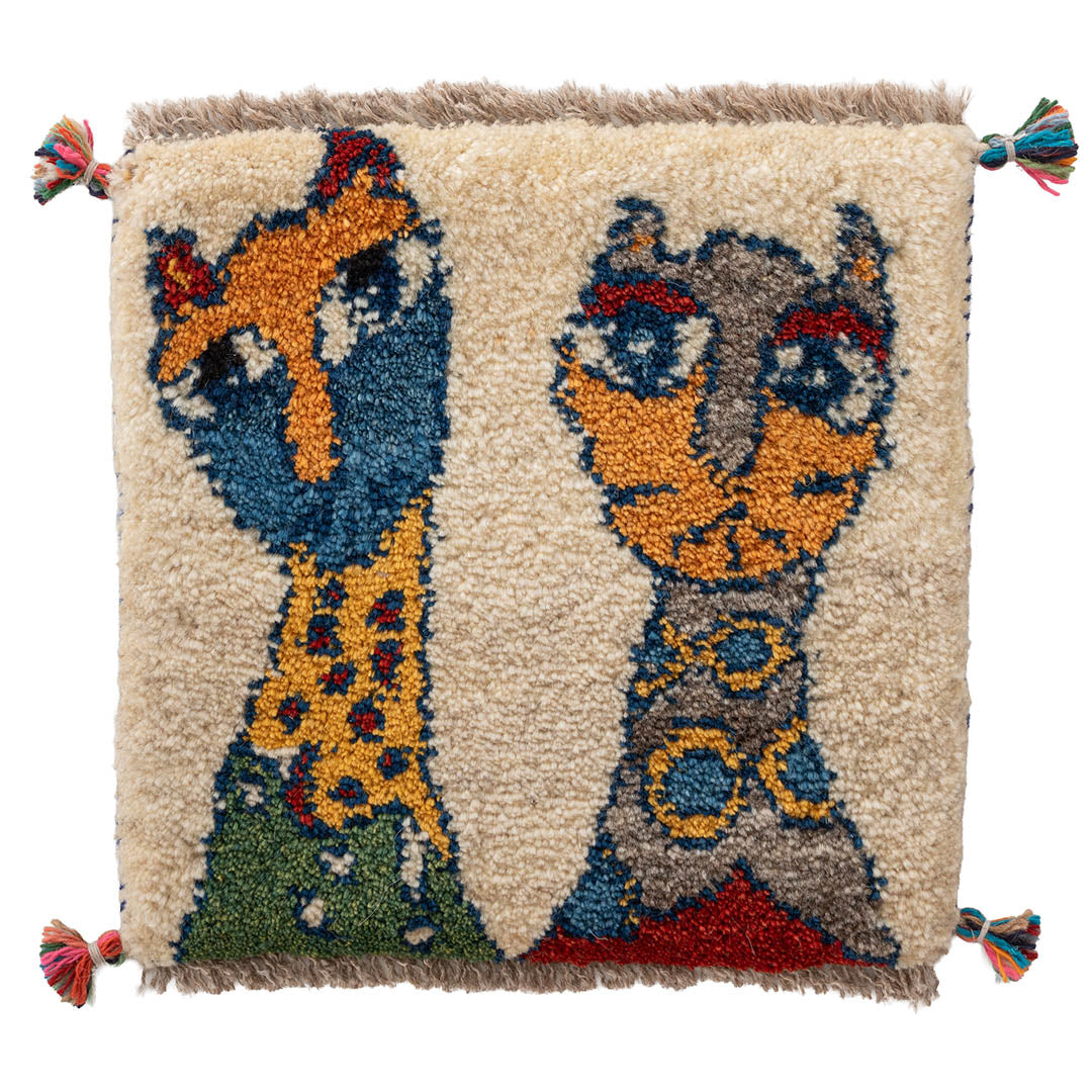 ギャッベ ペルシャ手織り絨毯 座布団 40×39cm – Persiadirect