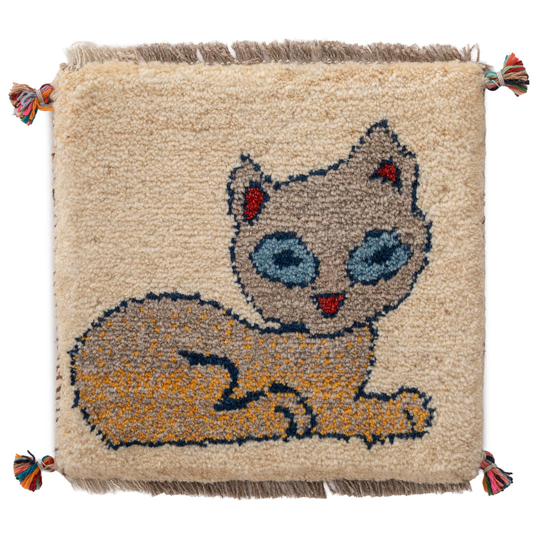 ギャッベ ペルシャ手織り絨毯 座布団 39×38cm – Persiadirect