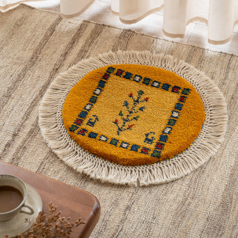 ギャッベ 丸形 直径約40cm – Persiadirect