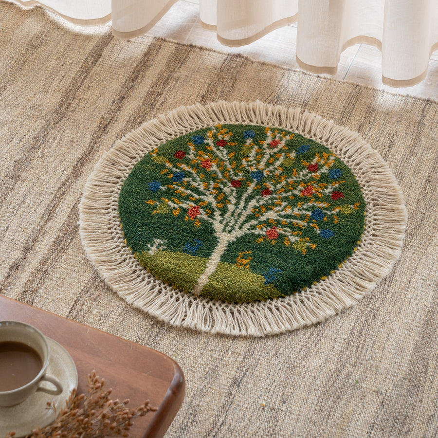 ギャッベ 丸形 直径約40cm – Persiadirect