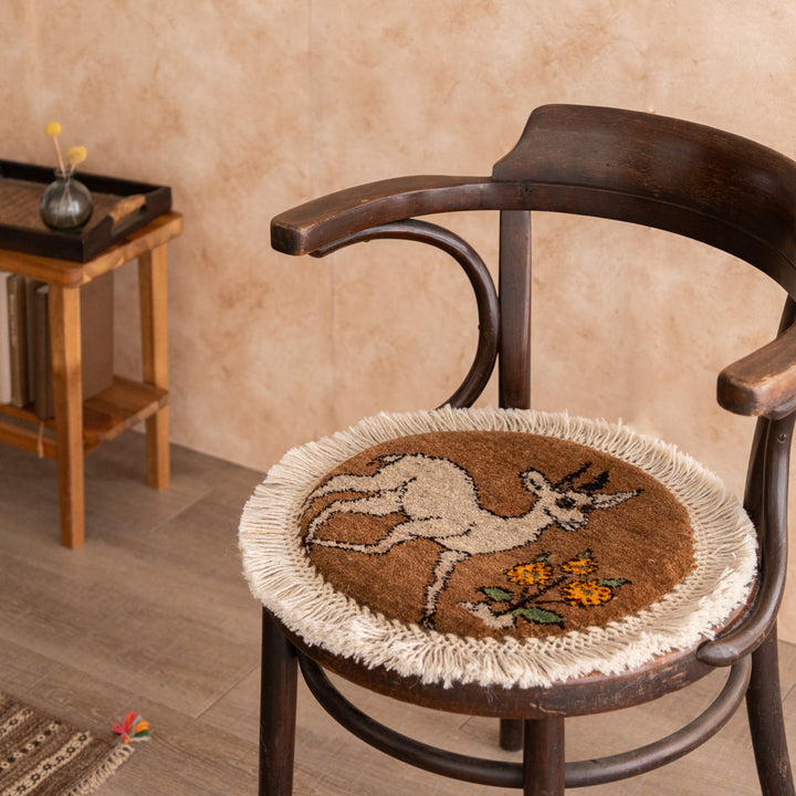 ギャッベ ペルシャ手織り絨毯 丸型 直径38cm – Persiadirect